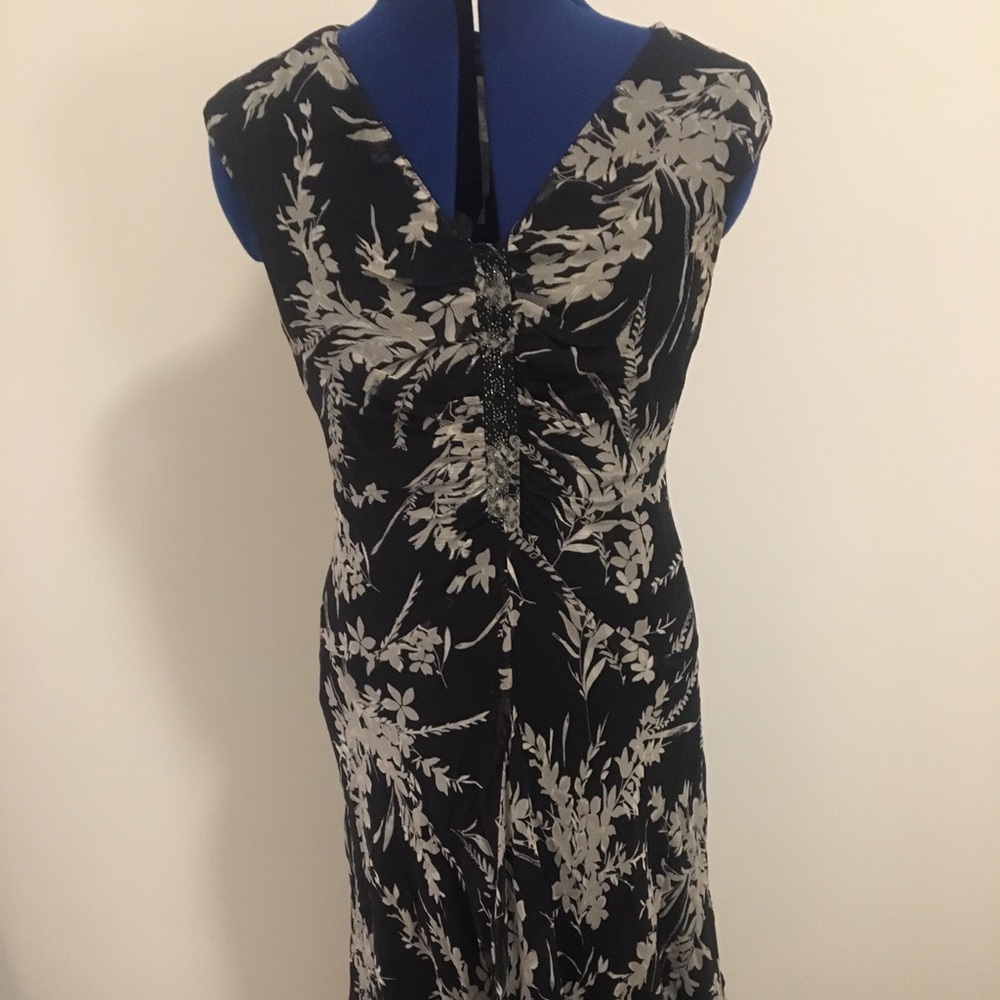 Jones New York Collection Petite Black & Gray 10P Dress